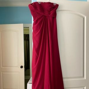 Floor length strapless Cabernet JJs house dress